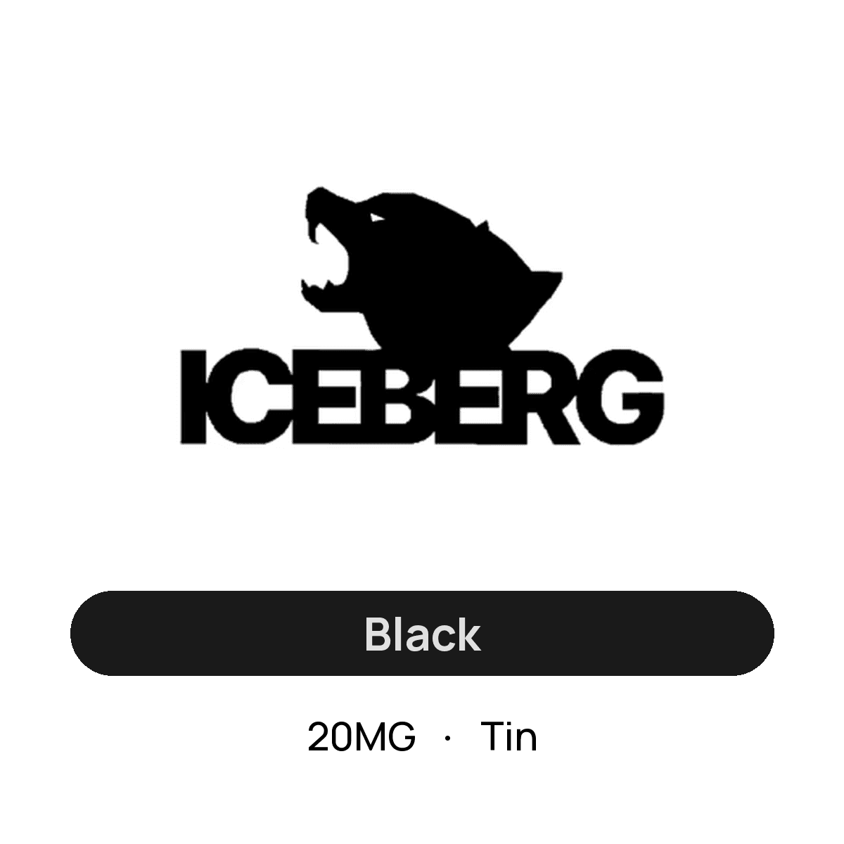 Iceberg Black — 20MG Tin
