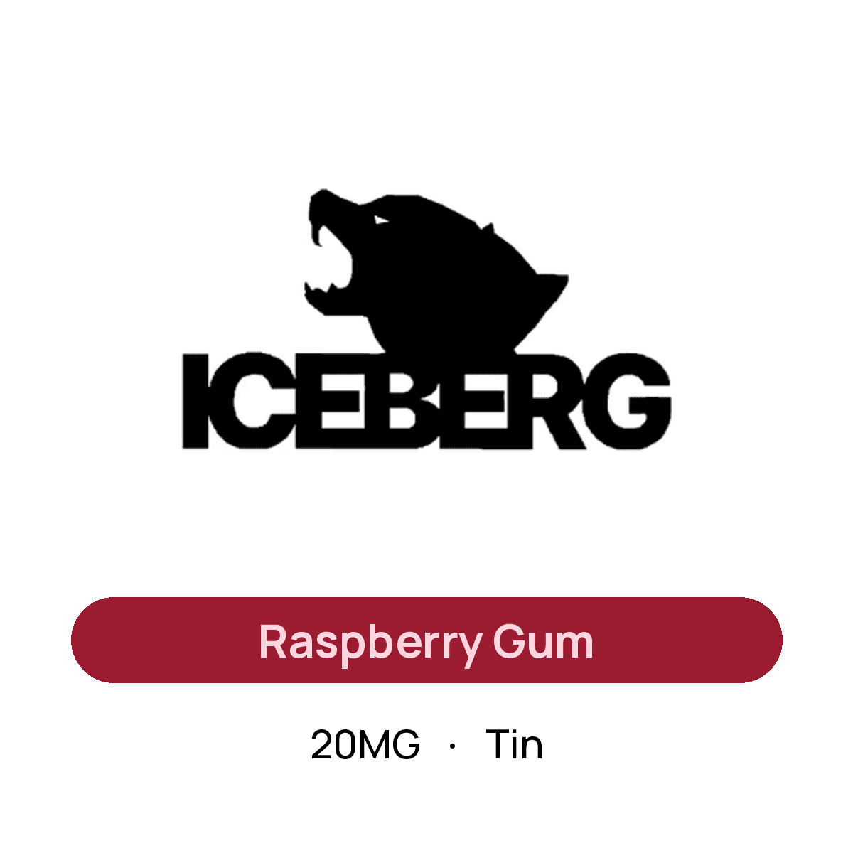 Iceberg Raspberry Gum — 20MG Tin