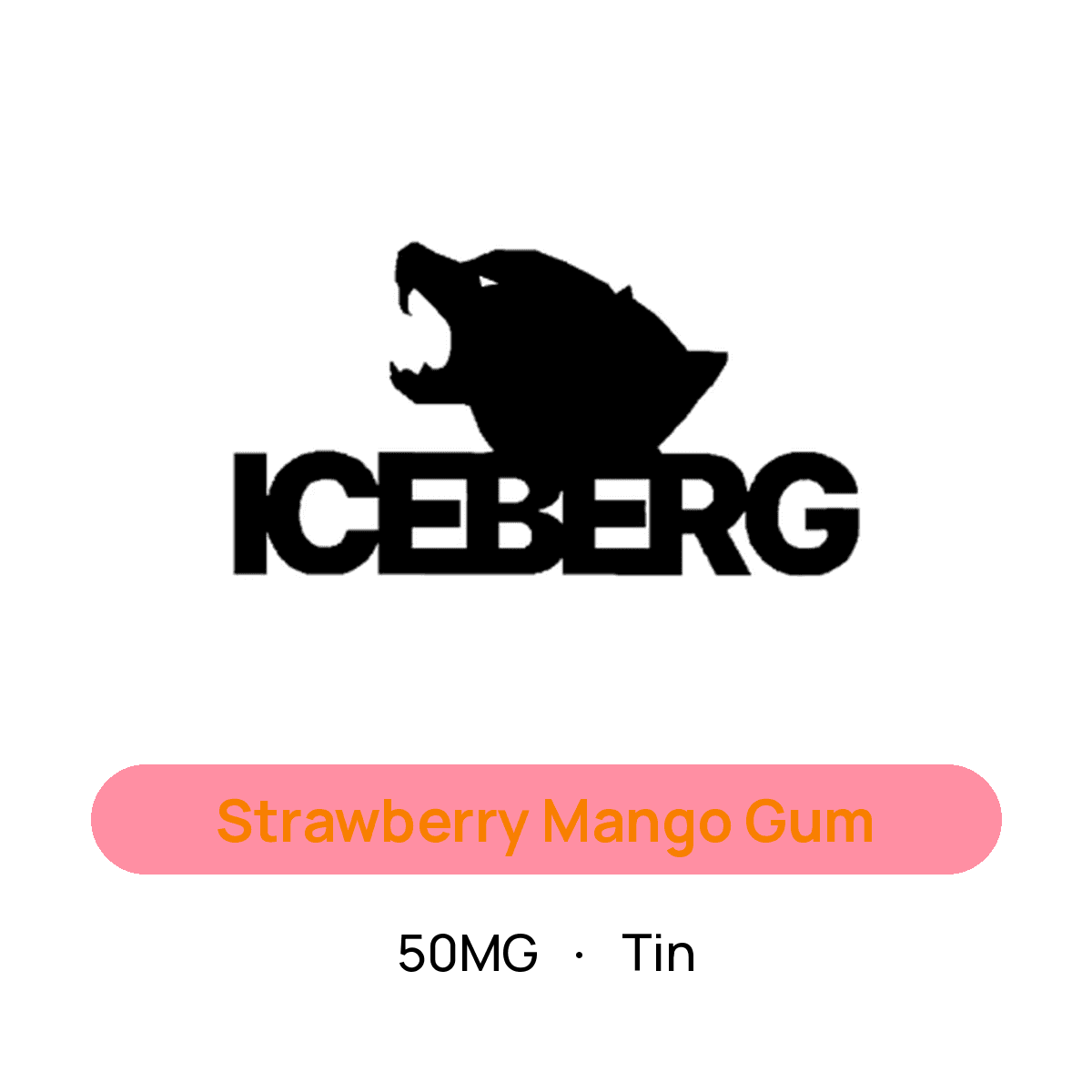 Iceberg Strawberry Mango Gum — 50MG Tin