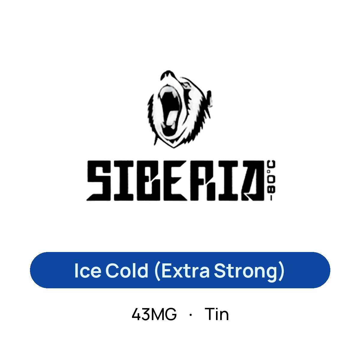 Siberia Ice Cold (Extra Strong) — 43MG Tin