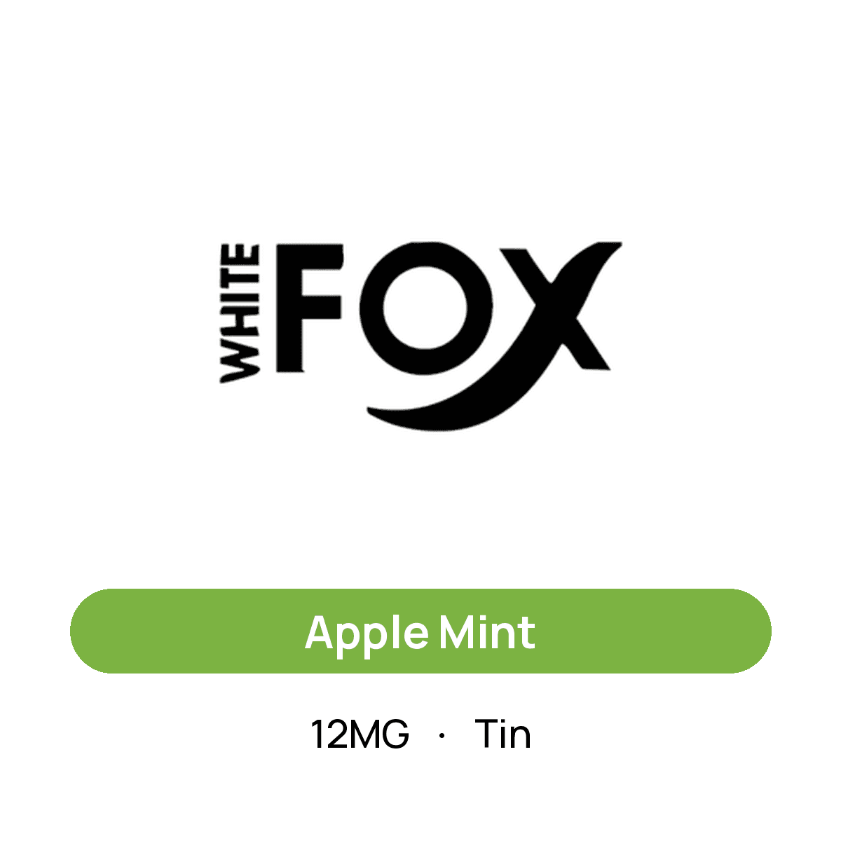 White Fox Apple Mint — 12MG Tin
