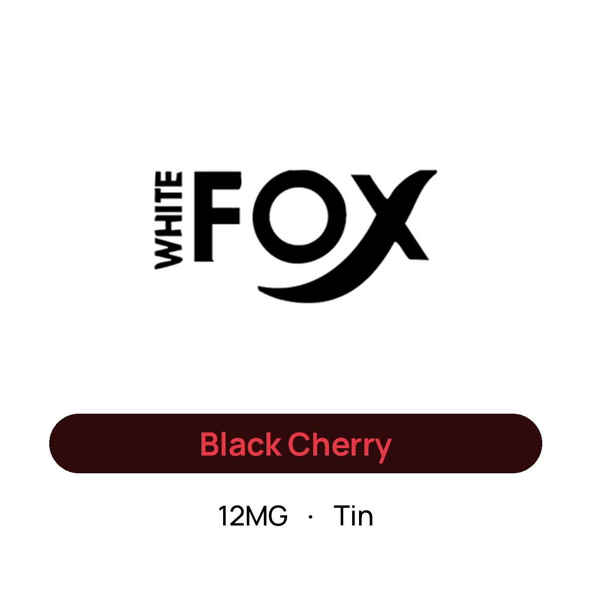 White Fox Black Cherry — 12MG Tin