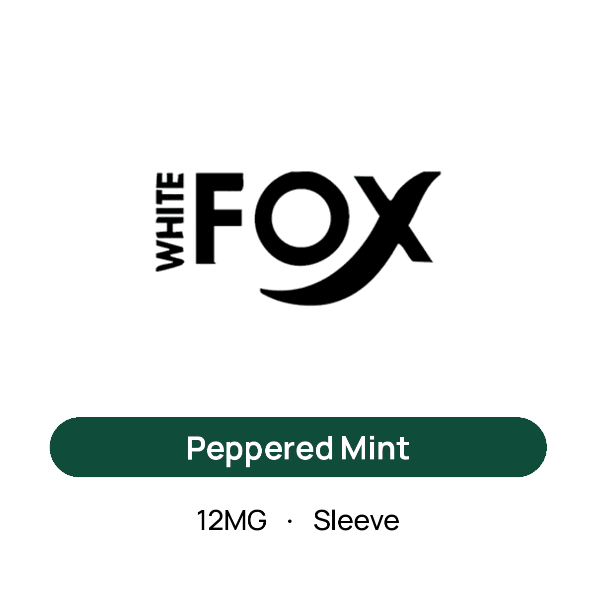 White Fox Peppered Mint — 12MG Sleeve