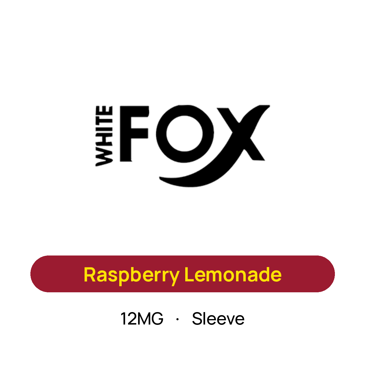 White Fox Raspberry Lemonade — 12MG Sleeve