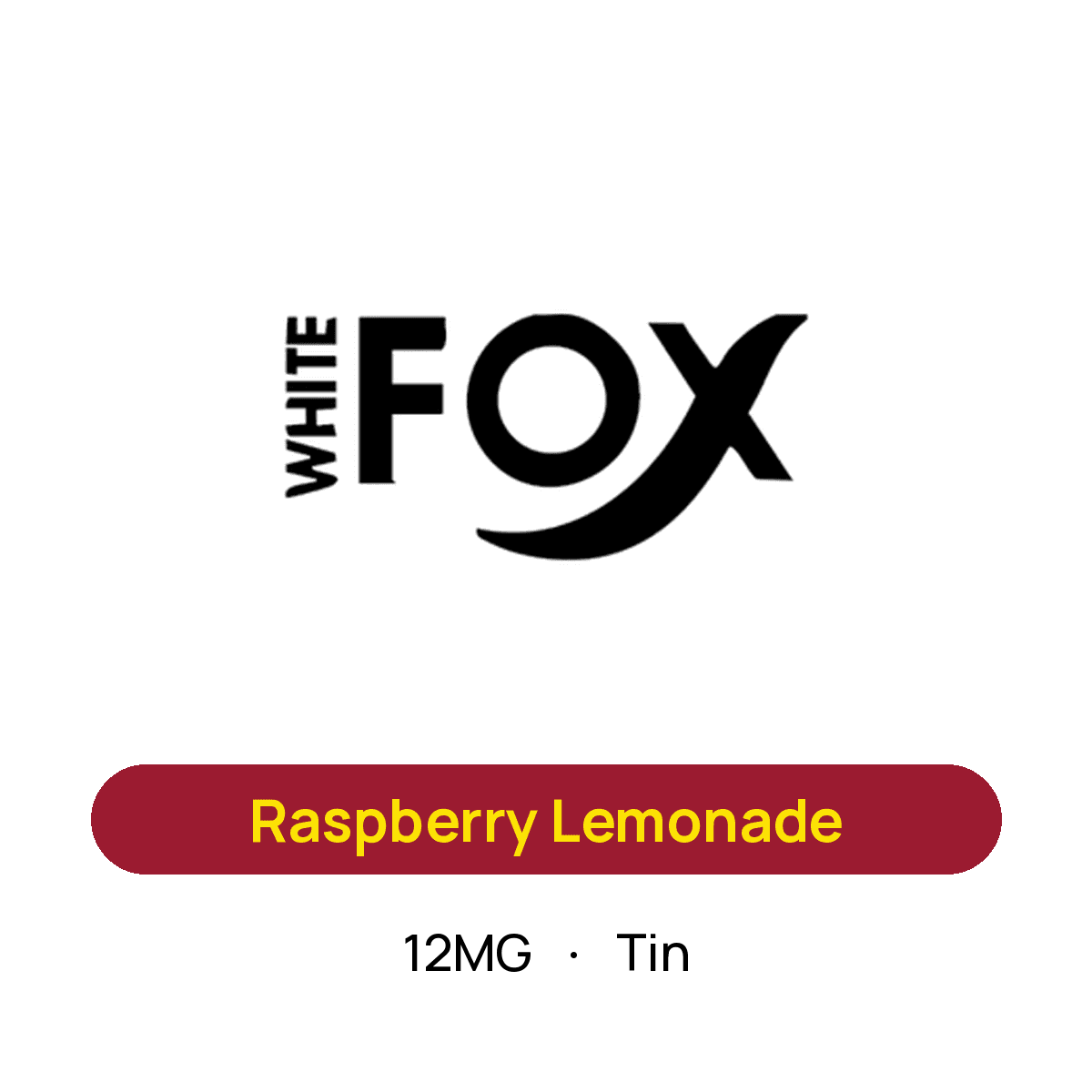 White Fox Raspberry Lemonade — 12MG Tin