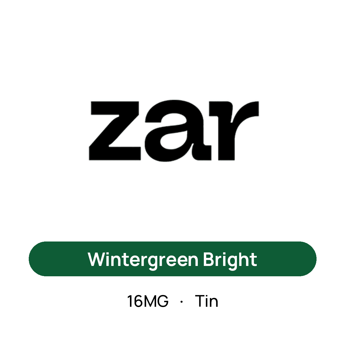 Zar Wintergreen Bright — 16MG Tin