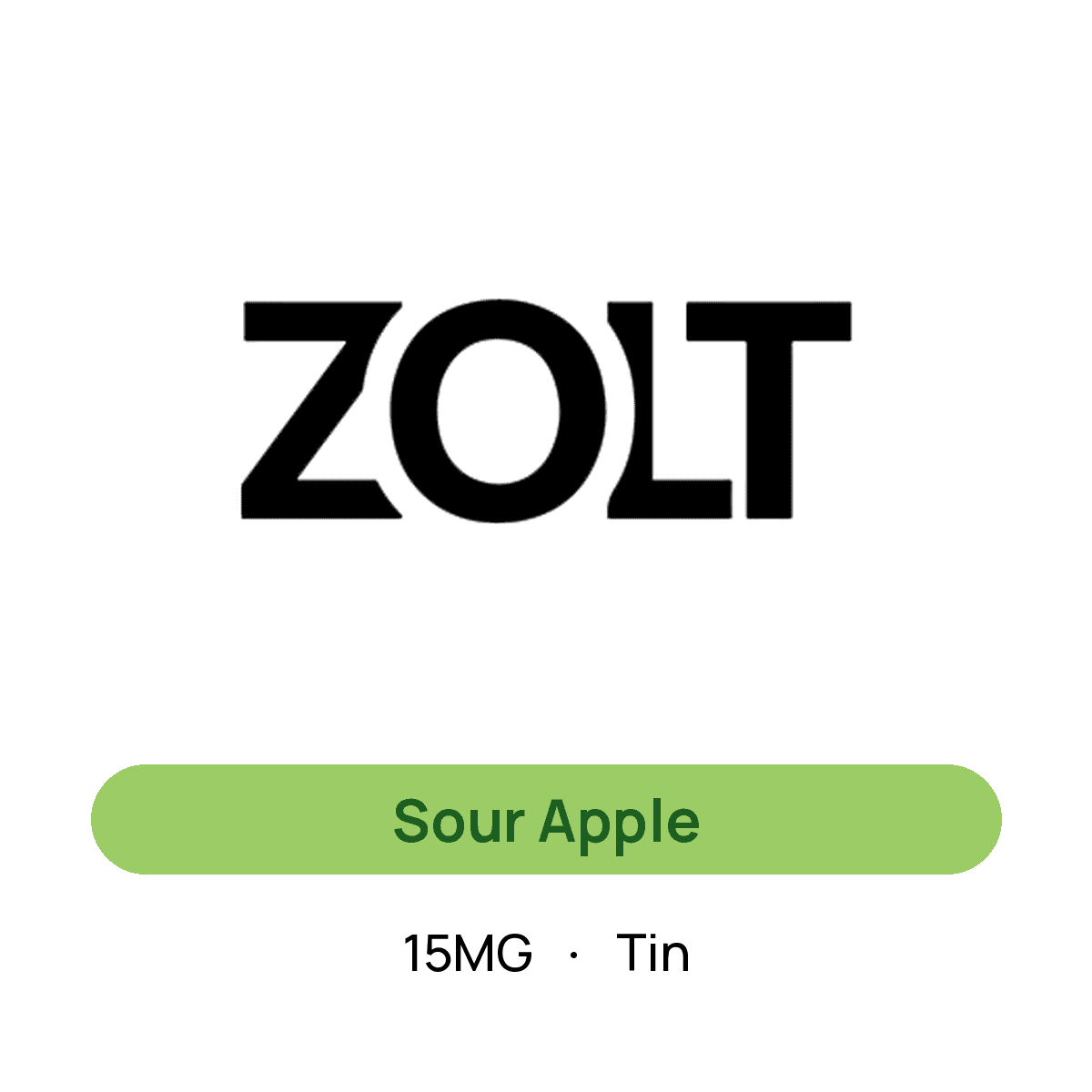 Zolt Sour Apple — 15MG Tin