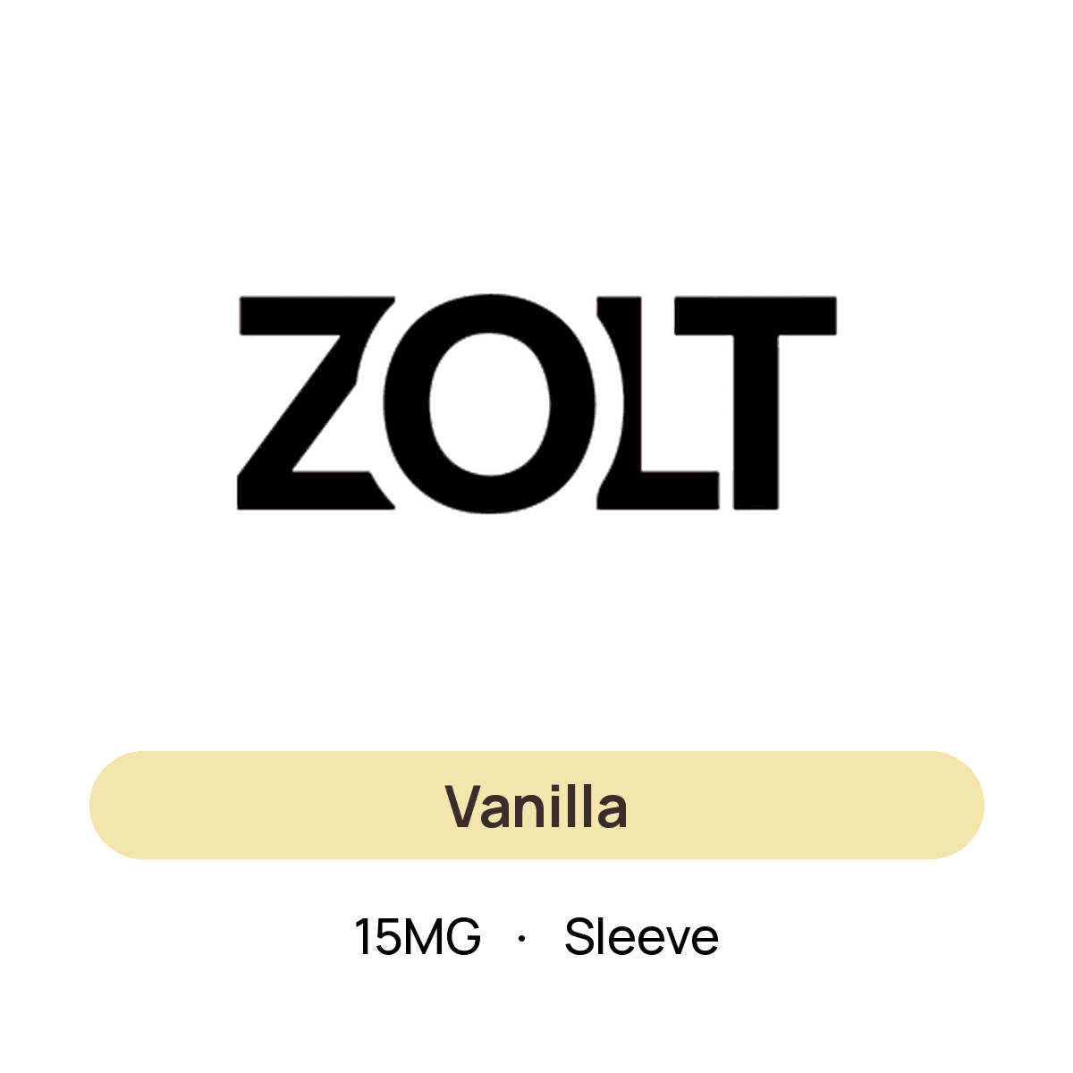 Zolt Vanilla — 15MG Sleeve