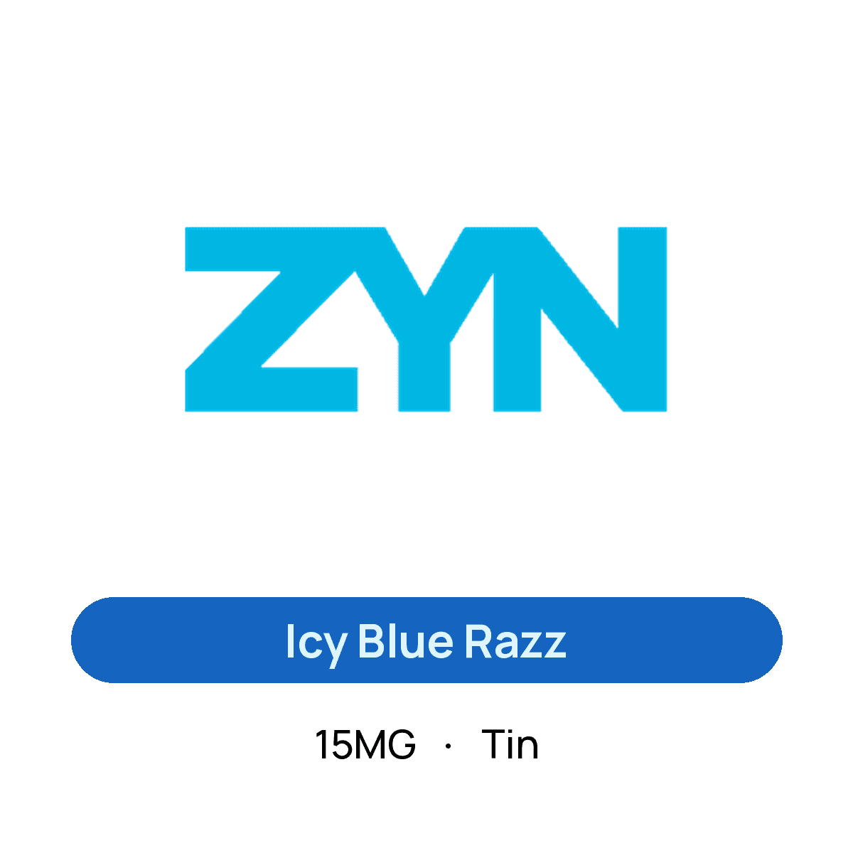 Zyn Icy Blue Razz — 15MG Tin