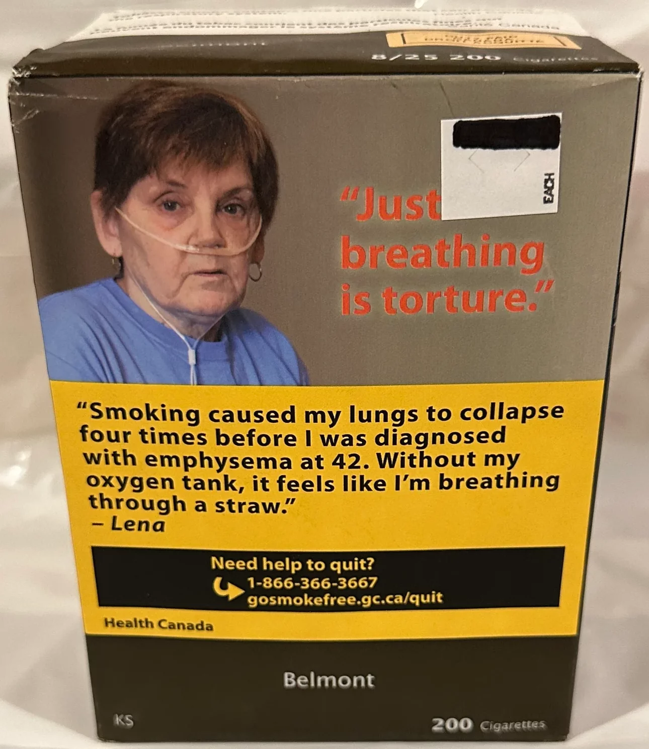 belmont pack of cigarettes