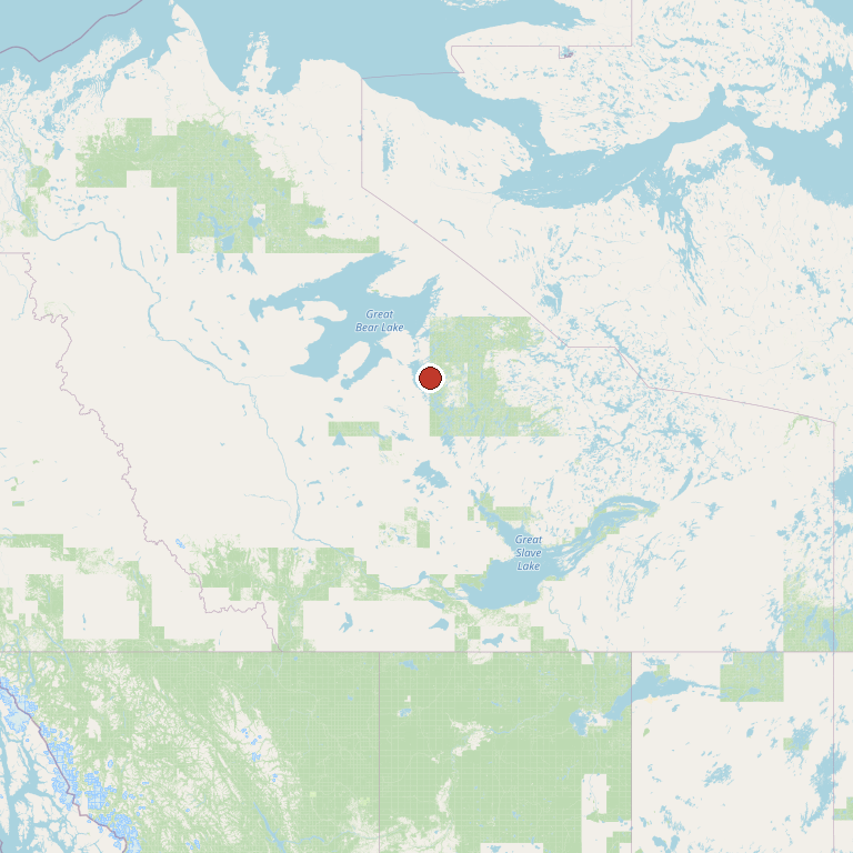 Map of Northwest Territories, Canada