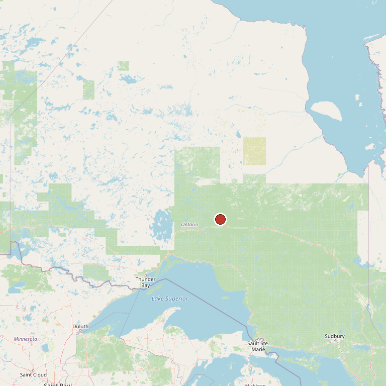 Map of Ontario, Canada