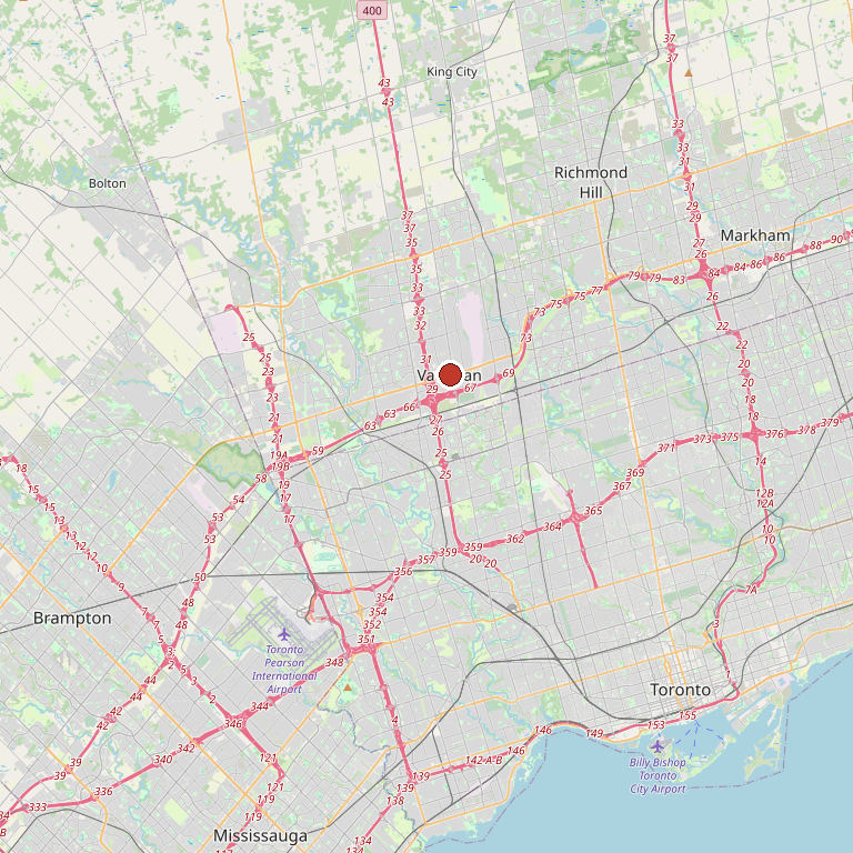 Map of Vaughan, Ontario, Canada