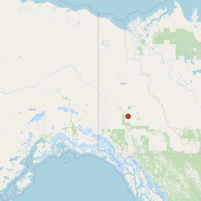 Map of Yukon, Canada